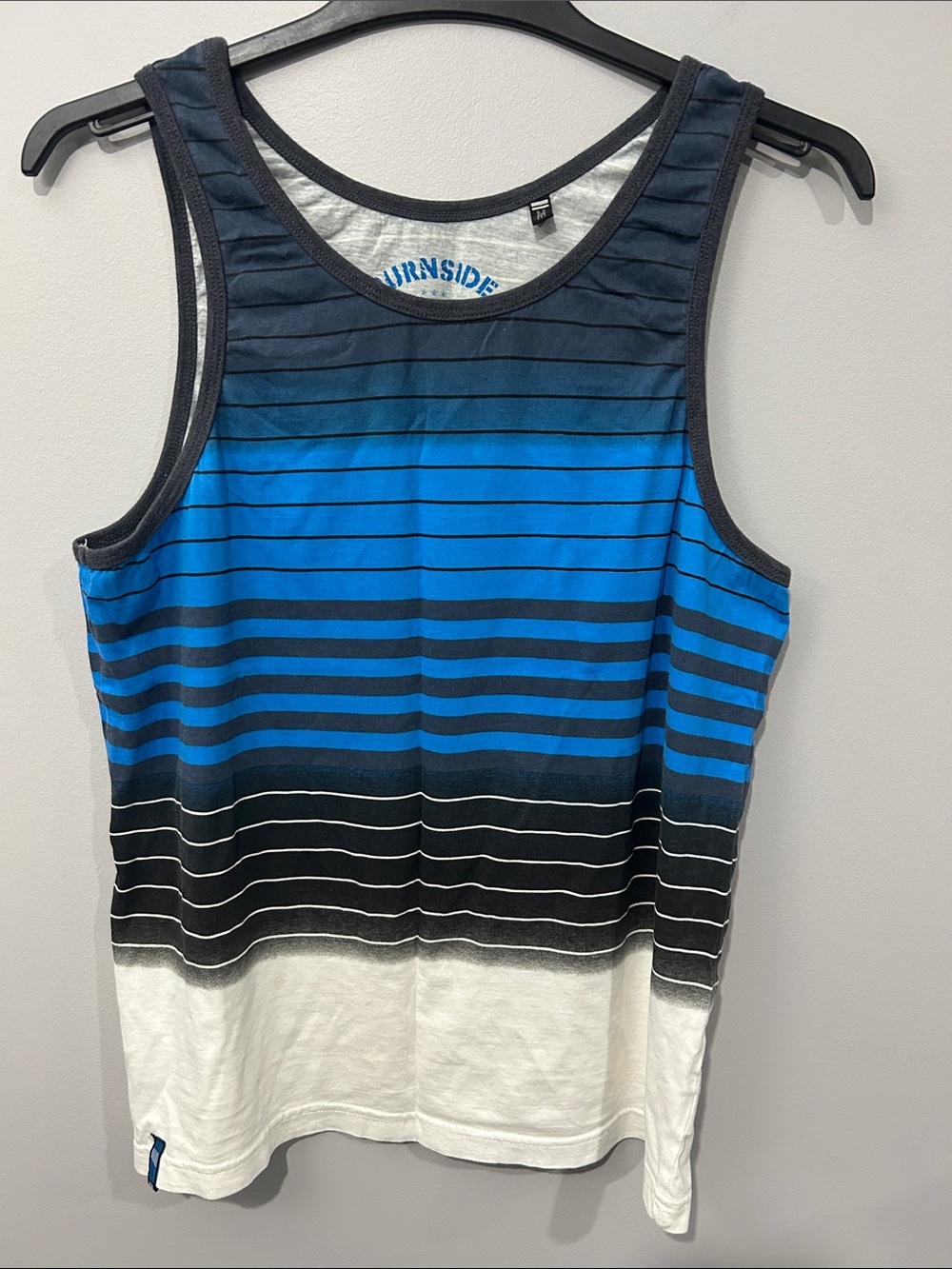 Burnside Blue and Black Striped Men’s Tank